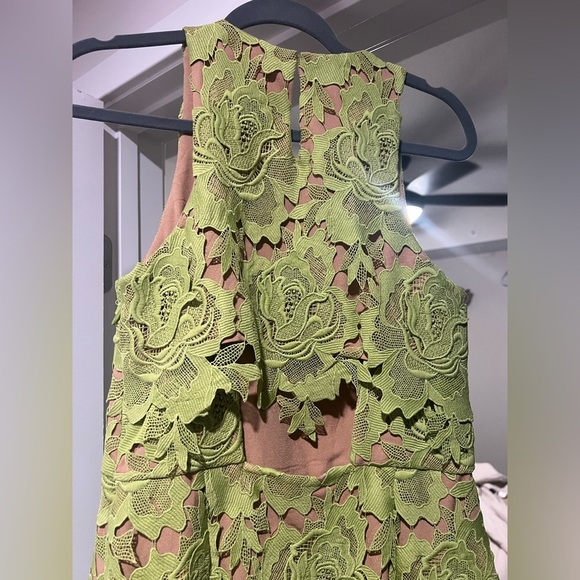 Adelyn Rae Cassie 3D Crochet Dress Lime Green M - Picture 6 of 6